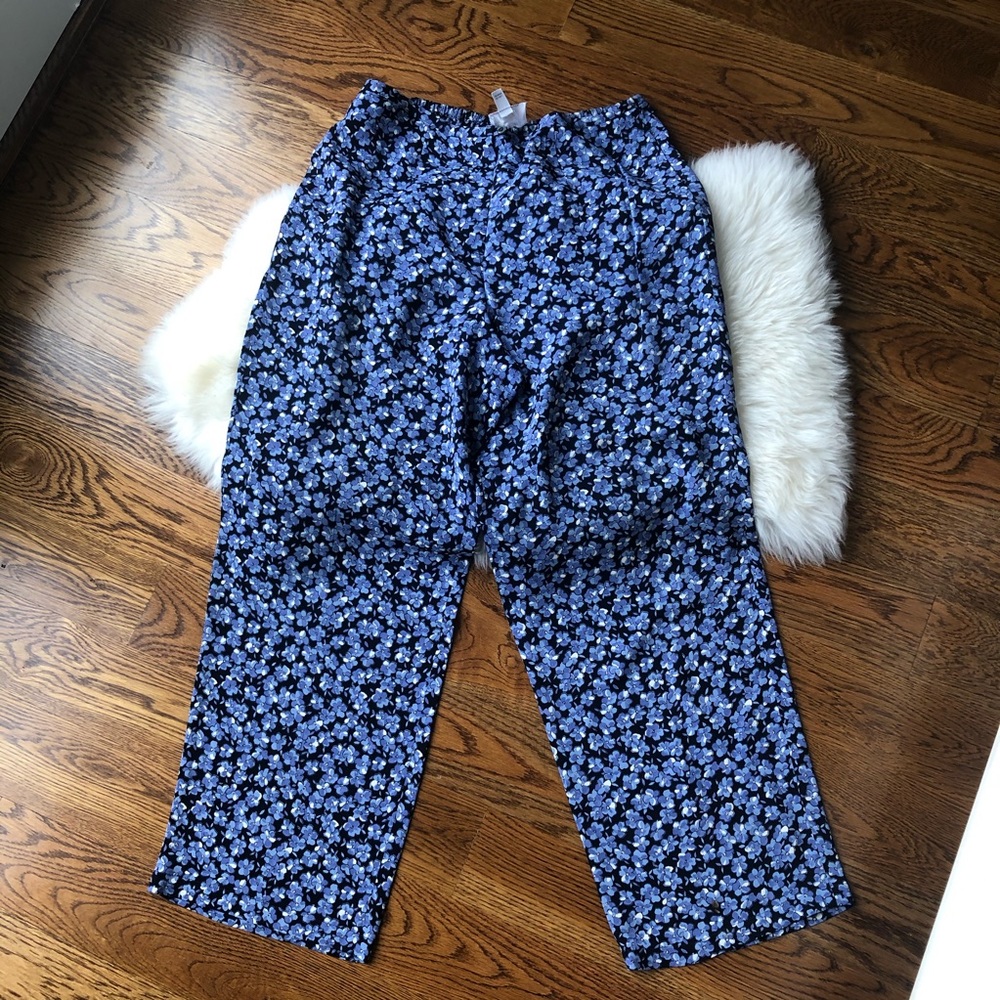Blue floral pants